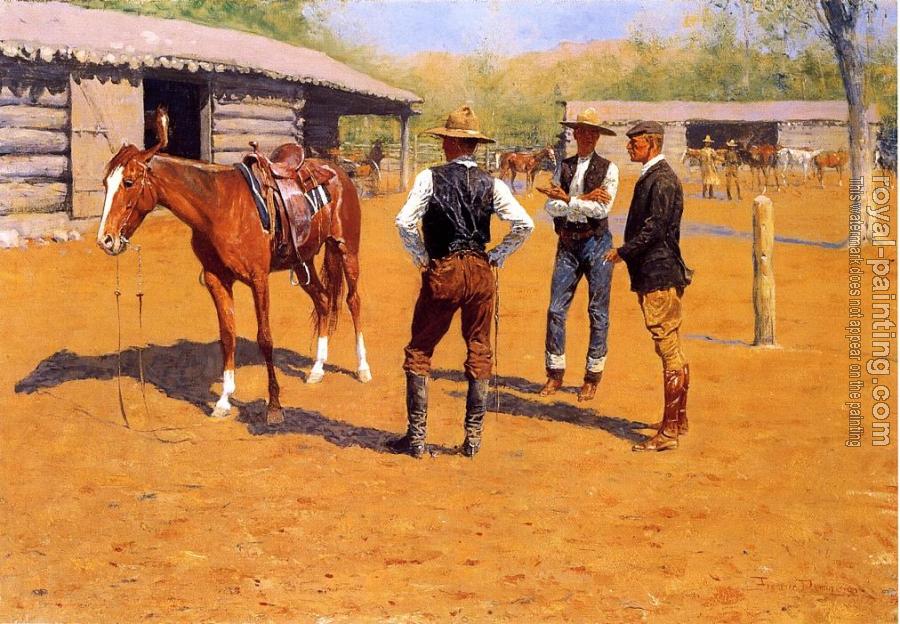 Frederic Remington : Buying Polo Ponies in the West
